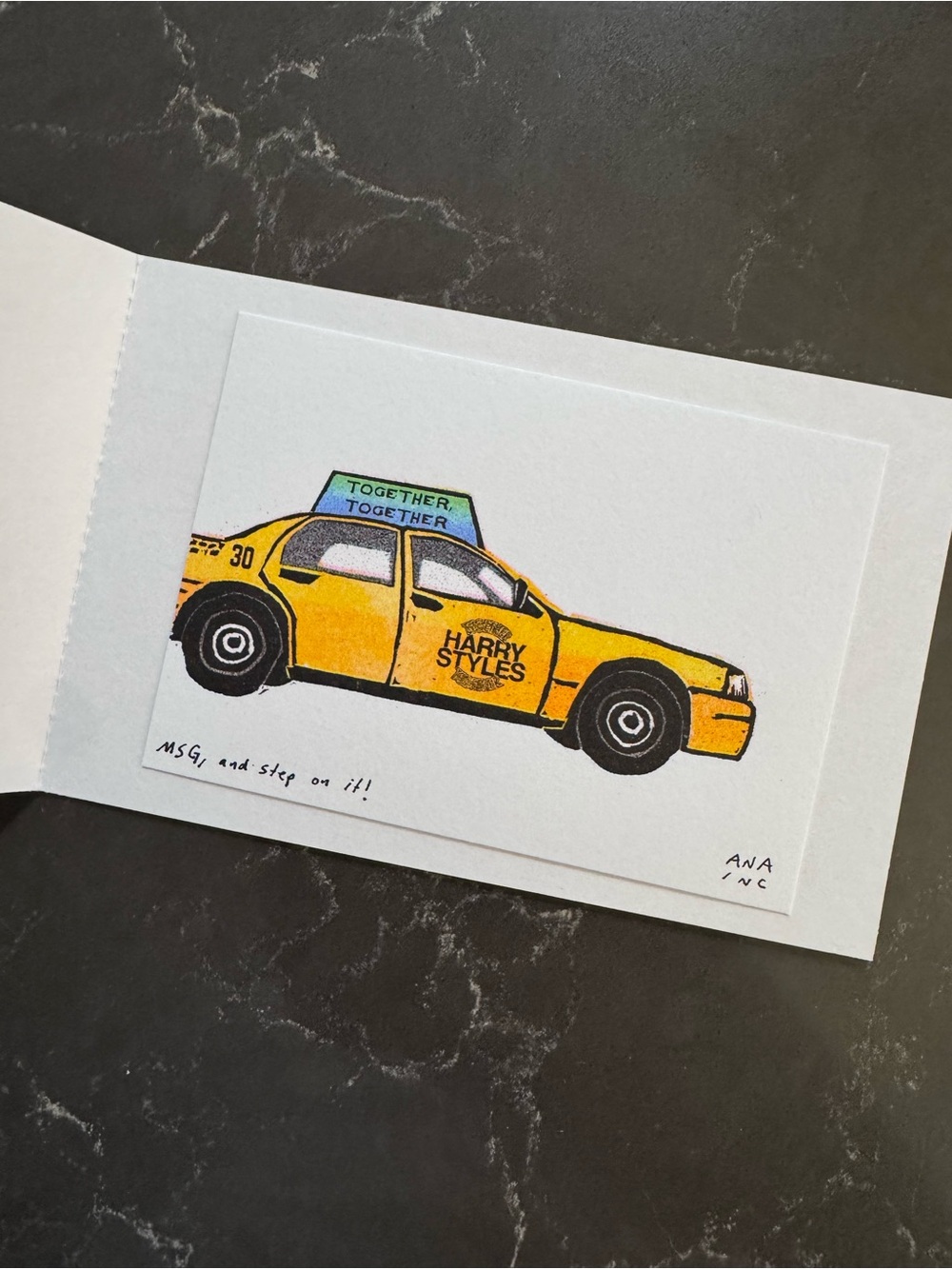 Harry Styles Yellow Taxi Art Print